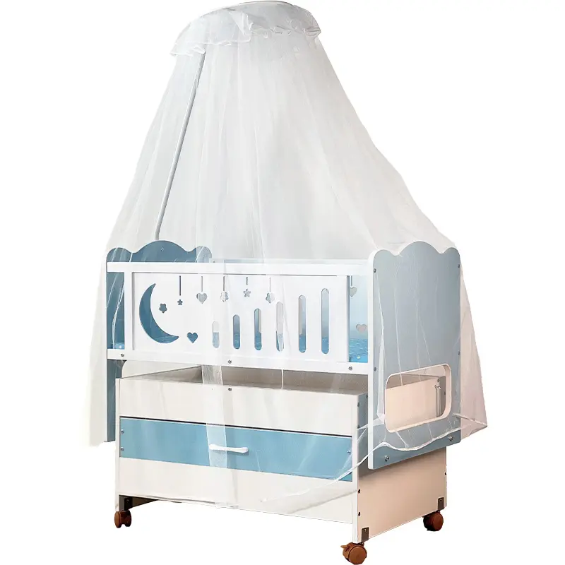 Pine Wood New Born Baby Swing Bed