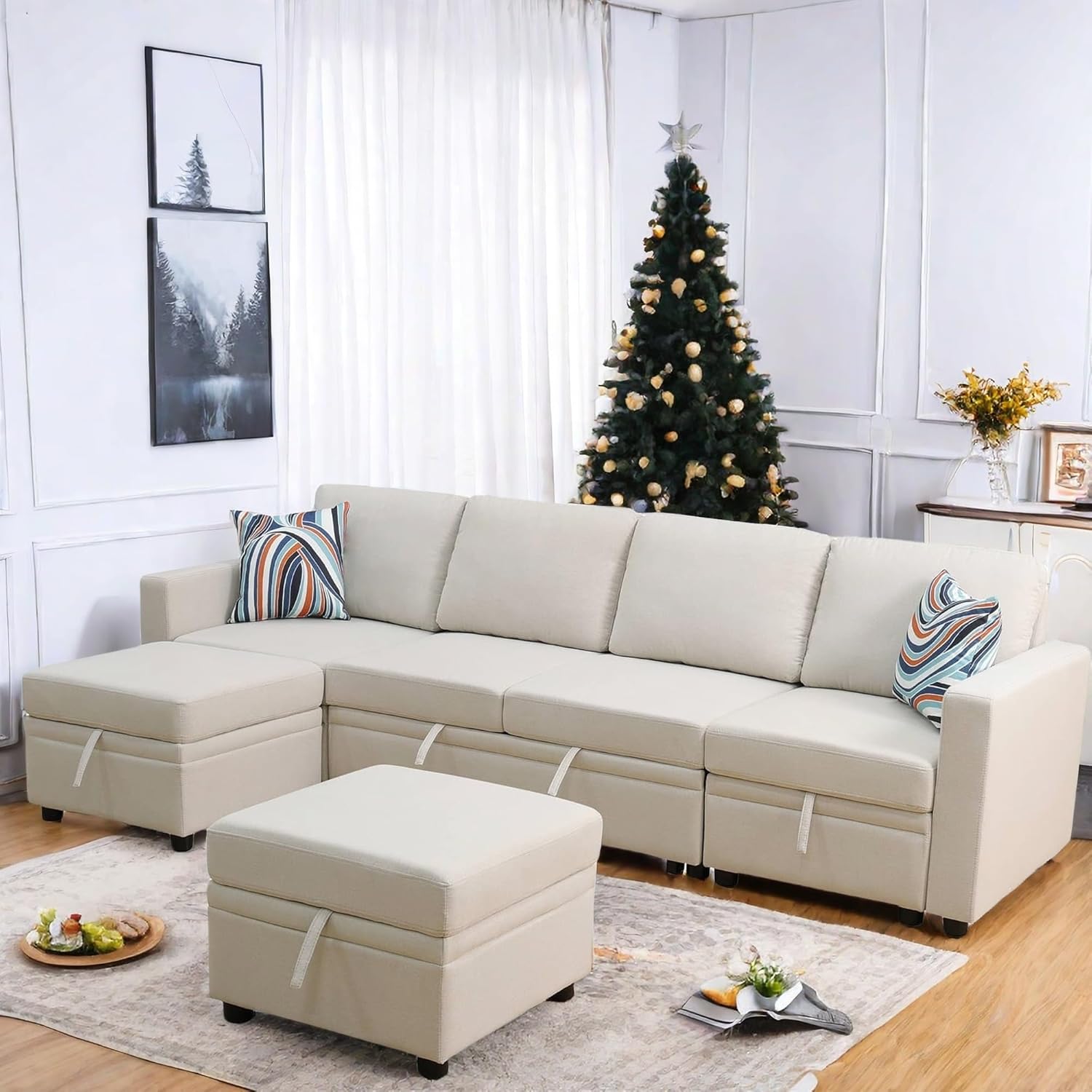 Sectional Couch with Pull Out Bed