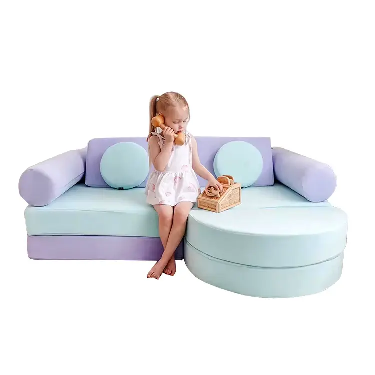 Children Sectional Play Foam Couch Versatile Kids Play Game Sofa